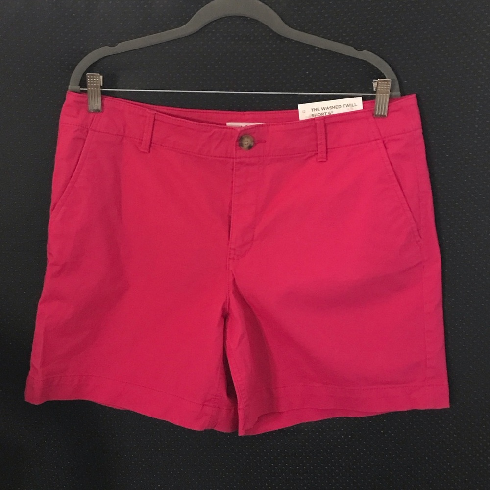 NWT LOFT Raspberry 6” Washed Twill Shorts, Size 12